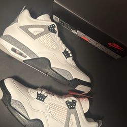 Size 9 Nike Air Jordan 4 Retro white cement 2025