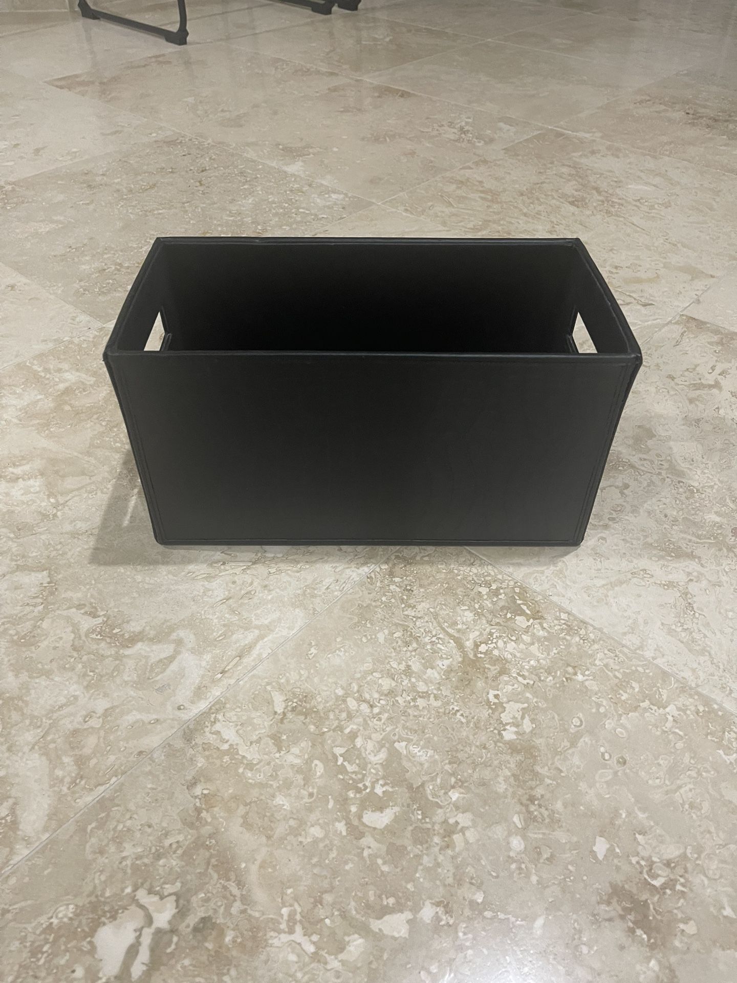 Leather Storage Bin