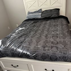 Queen Size Solid Wood Bed frame- Living Spaces