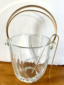 Vintage Arte Murano Crystal Ice Bucket 