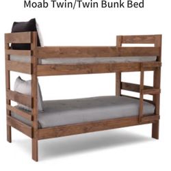 Bunk bed & mattresses and Nightstand