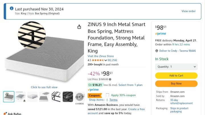 New King Box spring 