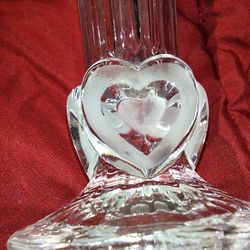 Beautiful Crystal Vintage Heart Vase 