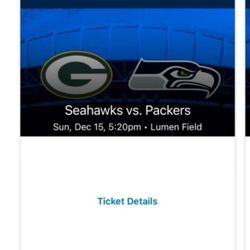 Seahawks Vs Packers 1 Ticket 
