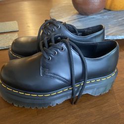 Never Before Worn Dr. Martens 1461 Quad Retro Platform Leather Shoes. 