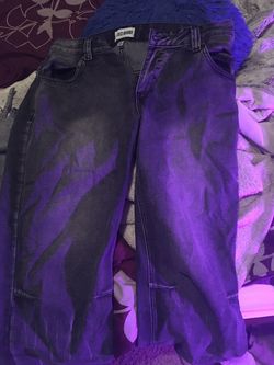 Black, baggy, low rise