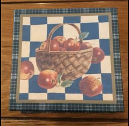 Apple Coasters with Storage Box - Set of 4