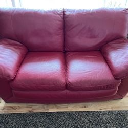 100% Leather Couch Set 