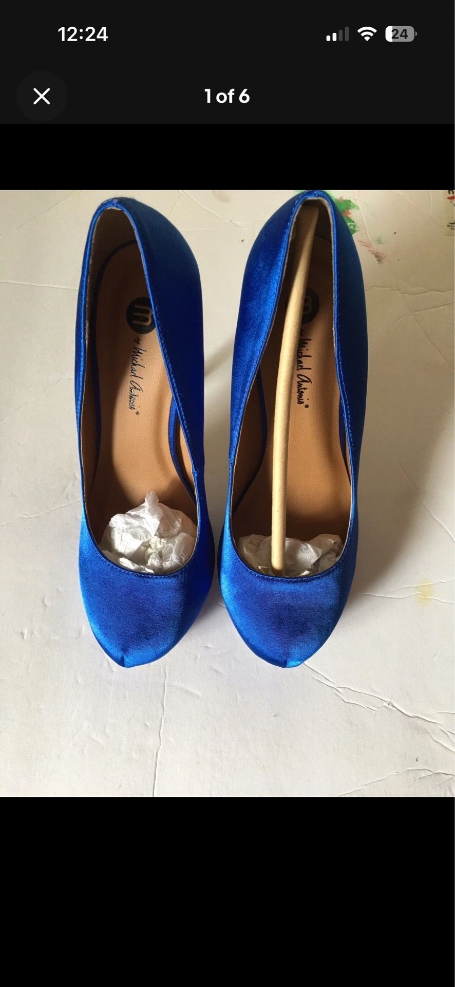Heels size 6.5 blue Michael Antonio shoes