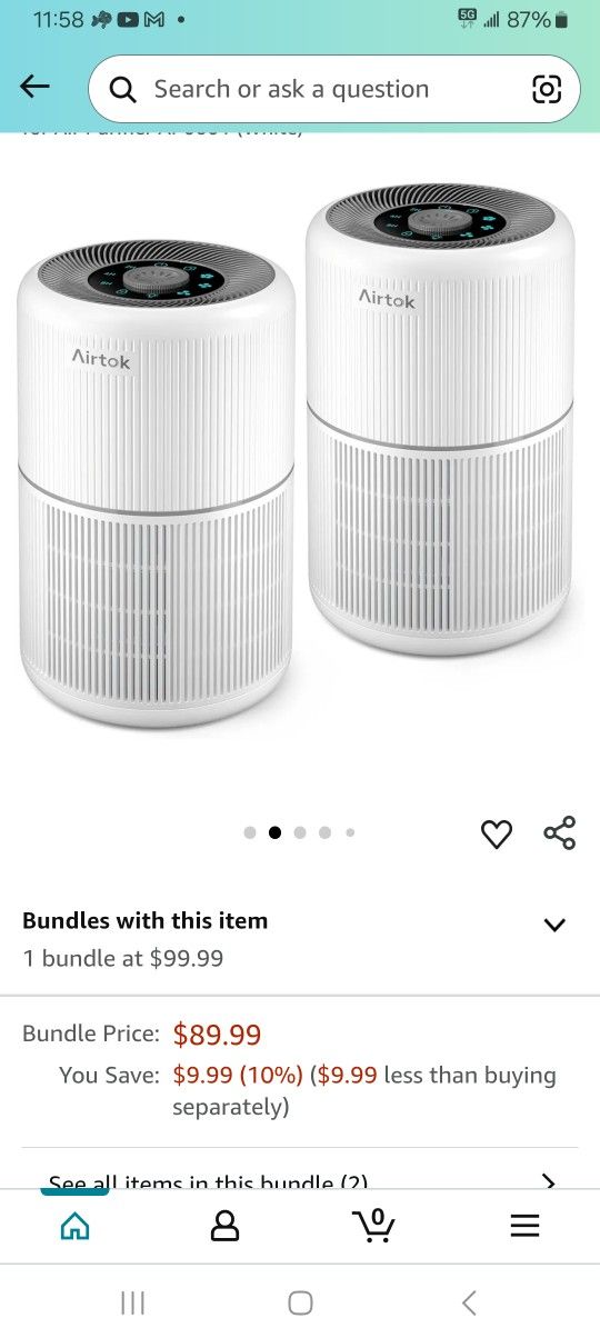 Air purifier $50new