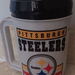 Vintage Steelers Plastic Mug With Lid