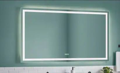Glacier Bay 60 in. W x 36 in. H Rectangular Frameless Anti-Fog LED Light Wall Bathroom Vanity Mirror
