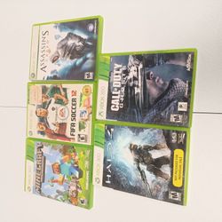 Xbox 360 Video Games 5 Pack Count.