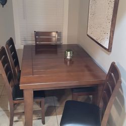 Dinning table 4 chairs and bench