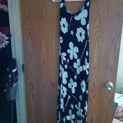 Black And White Long Summer Dress