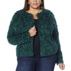 Colleen Lopez Fringe Topper 3X Deep Forest Green