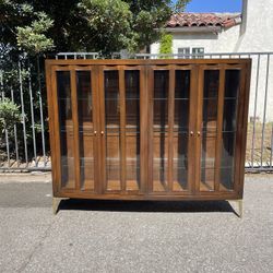 Mid century display hutch