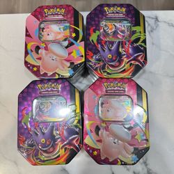 Pokemon Mega Moonlit Tin Mega  Clefable and Gengar ex Lot of 4