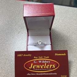 14 Kt White Gold , Solitaire ( Lab Diamond) Engagement Ring 1.17 CT’s Oval 