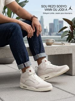 Air Jordan 5 High-Top Sneakers White