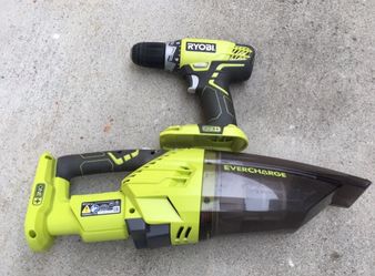 RYOBI DRILL AND RYOBI VACUUM