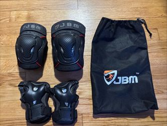 JBM Knee & Elbow Pads Wrist Guards w Bag Skating Size medium never used!