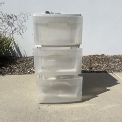 3 Drawer Plastic Storage Bin