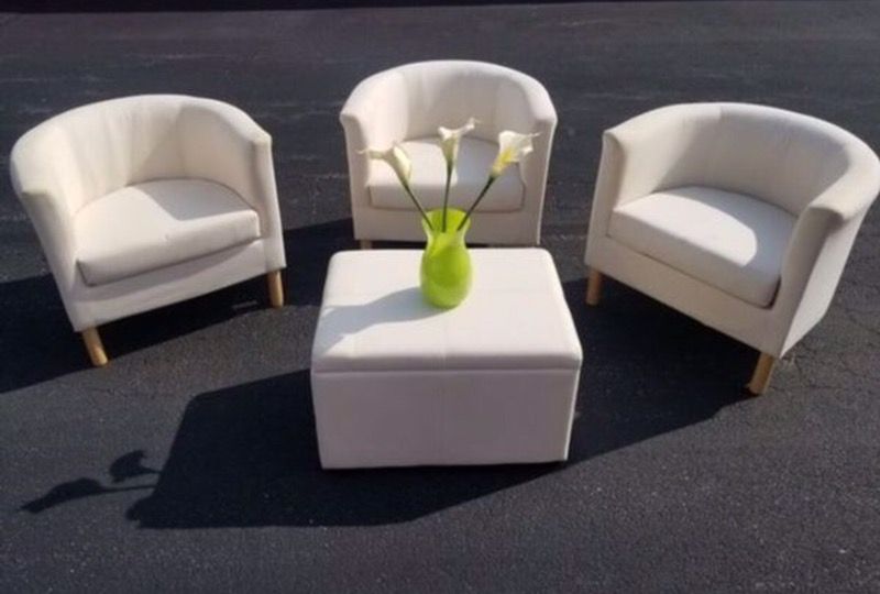IKEA EKTORP TULLSTA TUB CHAIR SET AND OTTOMAN WITH STORAGE 100 cotton for Sale in Norfolk VA OfferUp