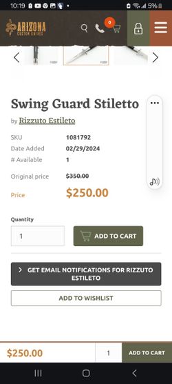 RIZZUTO ESTILETO MILANO The SWING GUARD STILIETO