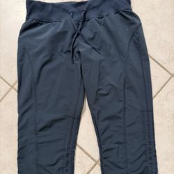 Women's Zella Move it Ruched Capri Navy Pants Dance Studio Size 12