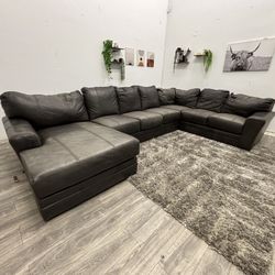 Leather Sectional Couch - Free Delivery