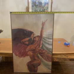Lady with wings painting
