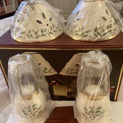 New Lenox Holiday Tea Lamps Set