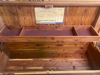 Vintage Cedar Caswell  Runyon Treasure Chest