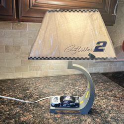 Nascar Penske Racing Rusty, Wallace #2 Lamp With Car 