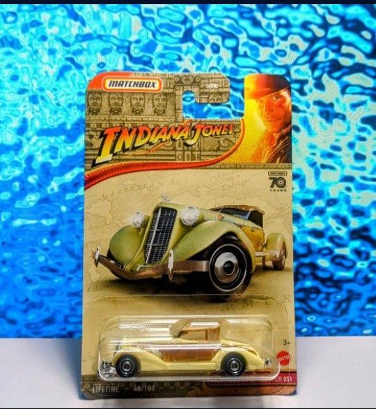 Matchbox 2023 48/100 Indiana Jones Temple of Doom 1936 Auburn Speedster 851 MIP