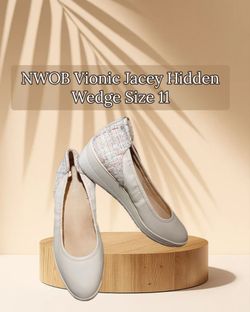 NWOB Vionic "Jacey" hidden wedge Ballet Flats size 11