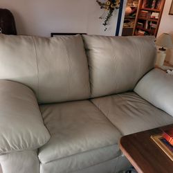 Leather Beige Sofa and Loveseat Sheffield Furniture 