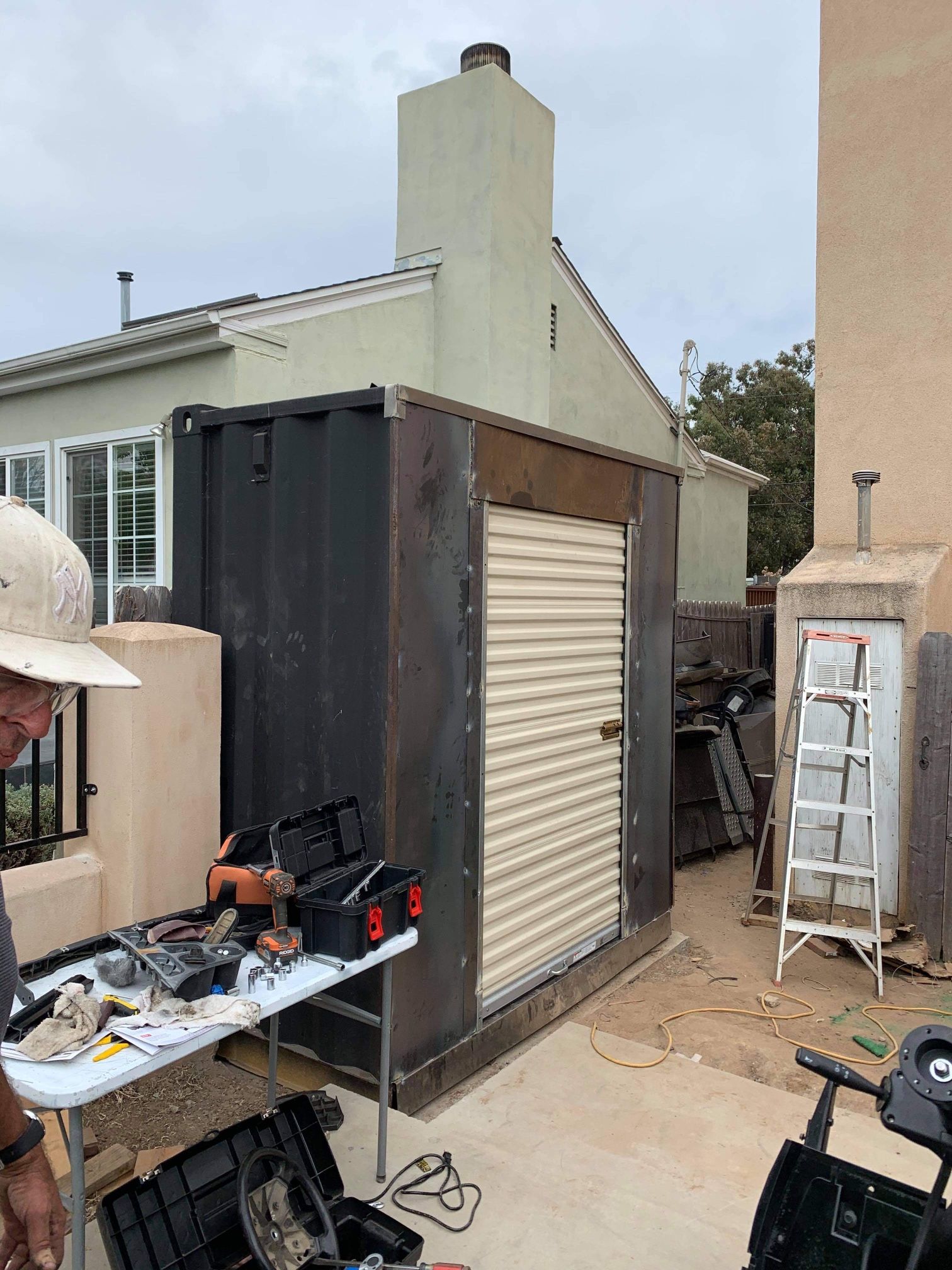 Short Storage Shed With Roll Up Custom