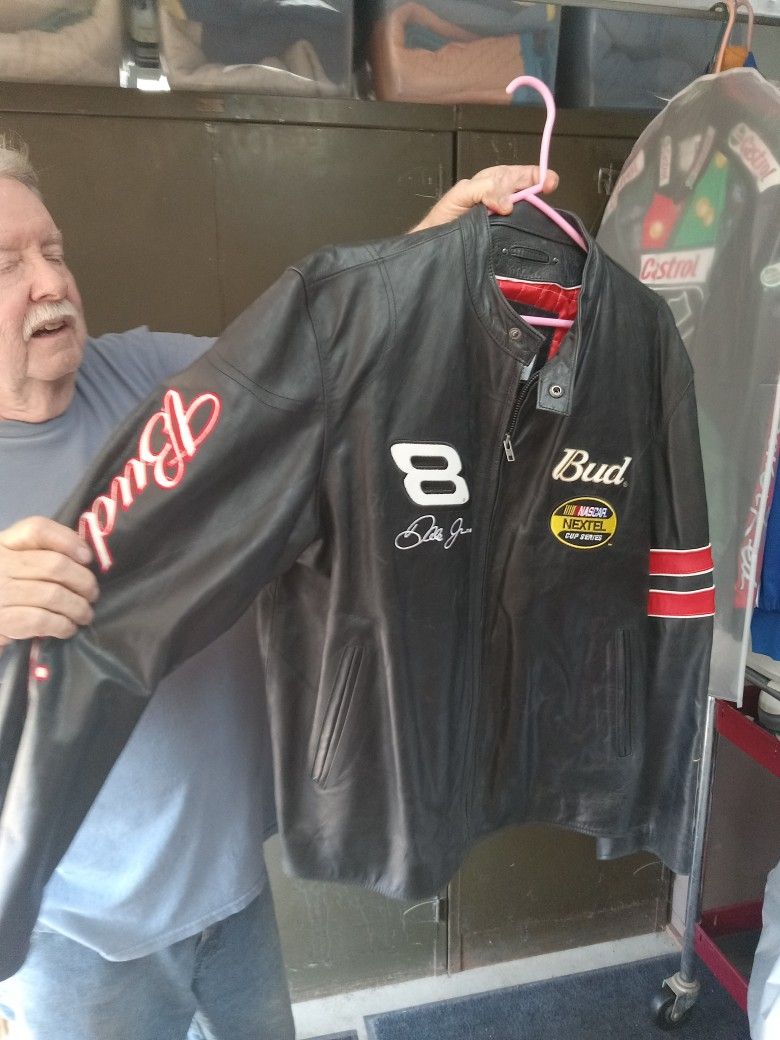 Nascar Budweiser Moto Jacket 8 Dale Jr