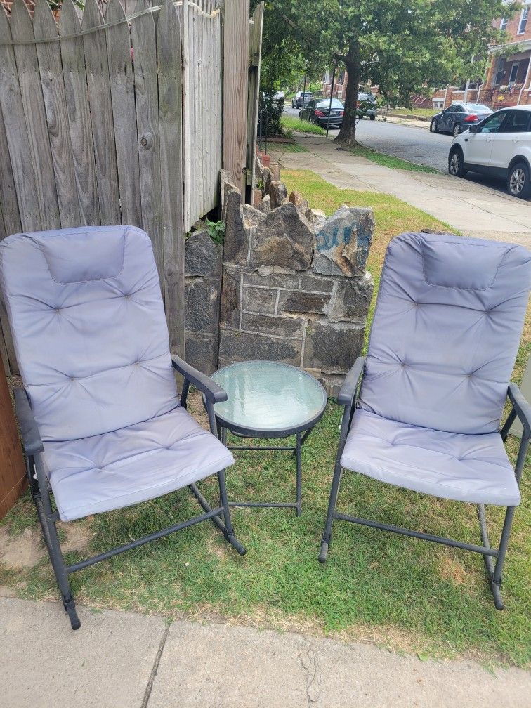 Rocking Chair Set With Table