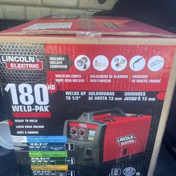 Lincoln Electric Weld-Pak 180 Amp MIG Flux-Core Wire Feed Welder, 230V, Aluminum Welder with Spool Gun sold separately