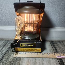 Defiant 300 Lumens Rechargeable Dimmable Lantern with String Light