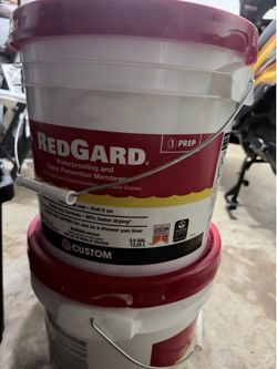 Redgard, tile adhesive, tile etc