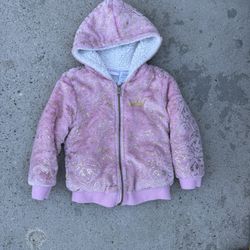 Pink and gold Disney princess coat kids size 5 