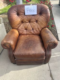 Leather recliner chair