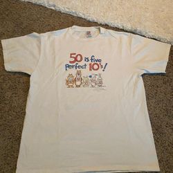 Vintage Shoebox Greetings T-Shirt size XLarge 50 is Five Perfect 10s