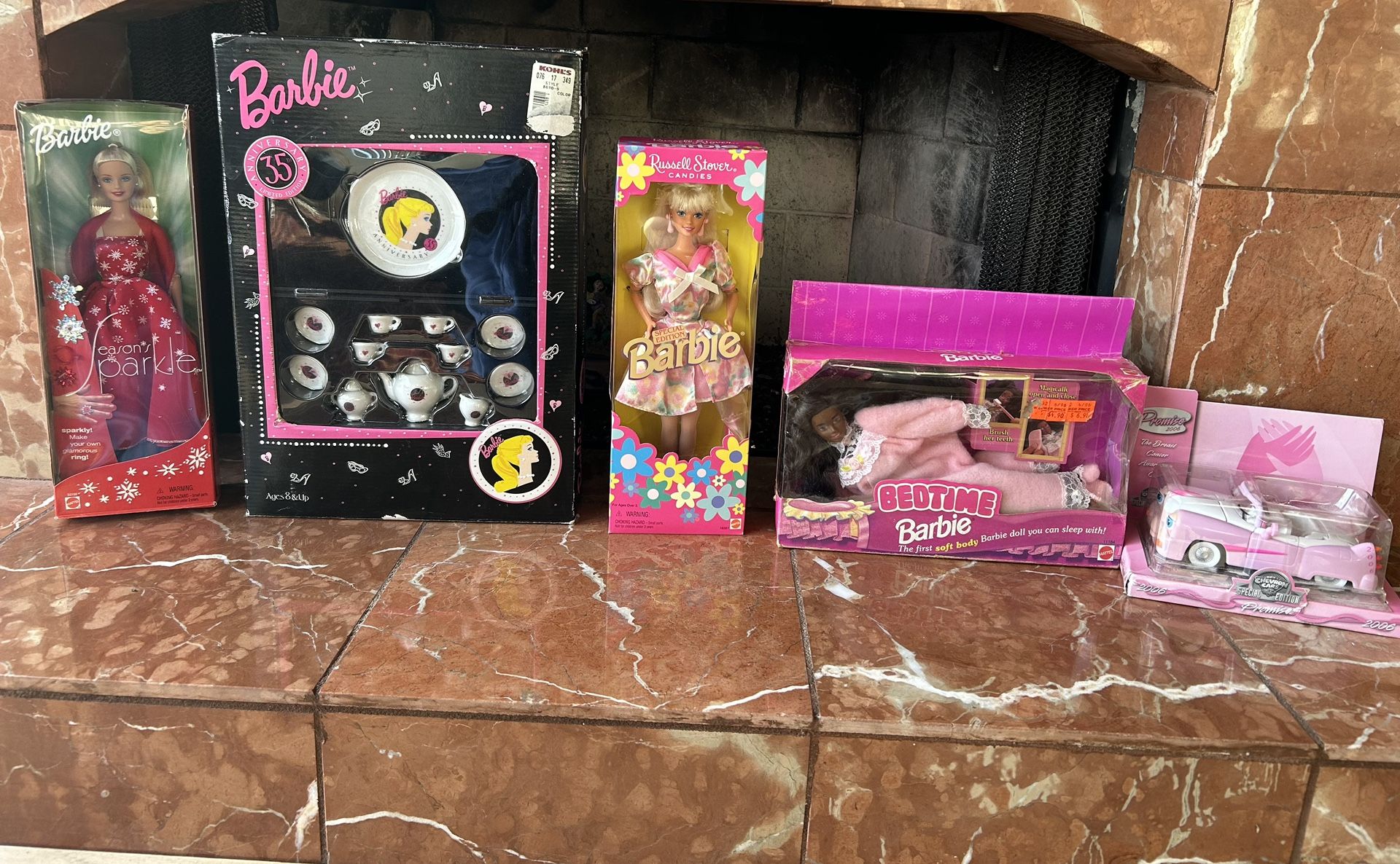 Barbie dolls and assorted toys