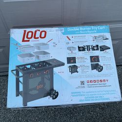 LoCo Dual Burner Fry Cart LCFC2 – Outdoor Propane Fryer – New in Box