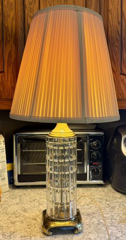 Glass Lamp With Shade 